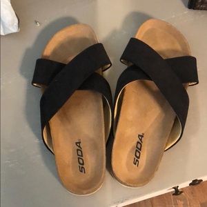 Boutique cross strapped sandals!